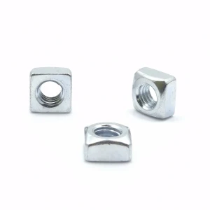Nakrętka kwadratowa 1/4"UNC(20) ASME B18.2.2(~DIN 557) Grade 2(~Kl.5) Zn