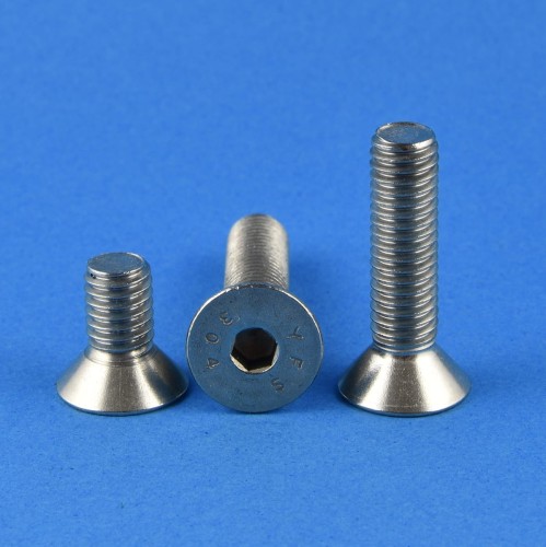 Śruba 1/4" UNC(20)x1"(25mm) ANSI B18.3 (DIN 7991) ASTM F835 (Kl.10,9/12,9) Zn