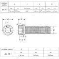 Śruba No"10 UNC(24)x2"(51mm) ANSI B18.3(DIN 912) ASTM A574 (~Kl.12,9) PEŁNY GWINT