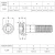 Śruba 1-1/2" UNC(6) ANSI B18.3(DIN 912) ASTM A574 (~Kl.12,9) rysunek techniczny