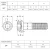 Śruba 3/4" UNF(16) ANSI B18.3 (DIN 912) ASTM A574 (~Kl.12,9) rysunek techniczny