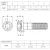 Śruba 7/16" UNC(14) ANSI B18.3(DIN 912) ASTM A574 (~Kl.12,9) RYSUNEK TECHNICZNY