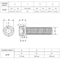 Śruba 5/16" UNC(18)x5/8"(16mm) ANSI B18.3 (DIN 912) A4 (316)
