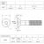 Śruba 5/16" UNC(18) ANSI B18.3 (DIN 7991) ASTM F835 (Kl.10,9/12,9) rysunek techniczny