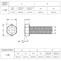 Śruba 1-1/8" UNC(7)x3,1/2"89mm) ANSI B18.2.1(DIN 933) Grade_5(~Kl.8,8)