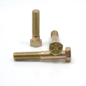 Śruba 7/8" UNC(9)x4"(102mm) ANSI B18.2.1(DIN 931) Grade_8(~Kl.10,9) Zn