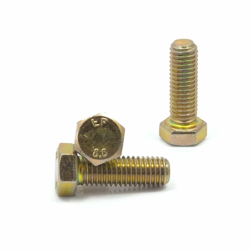 Śruba 1/2" UNC(13)x1,1/2"(38mm) ANSI B18.2.1(DIN 933) Grade_5(~Kl.8,8) Zn żółty