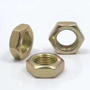 Nakrętka 3/4"UNF(16) NISKA DIN 936 Zn żółty